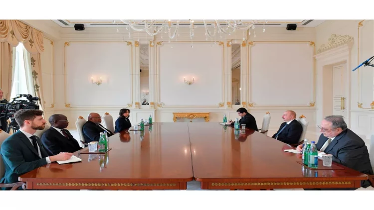 İlham Əliyev Dennis Fransisi qəbul edib - VİDEO - FOTO