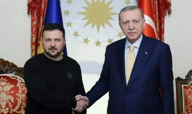 Türkiyə Prezidenti İstanbulda Volodimir Zelenski ilə görüşüb - FOTO