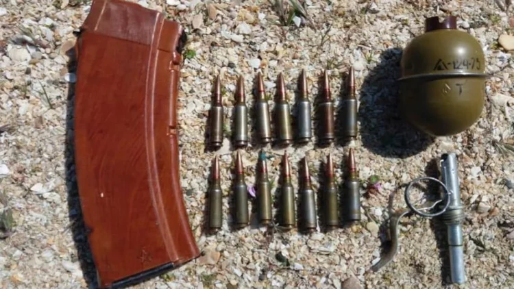 Bakıda avtomat və əl qumbaraları tapıldı