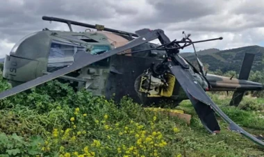 İzmirdə hərbi helikopter təcili eniş etdi