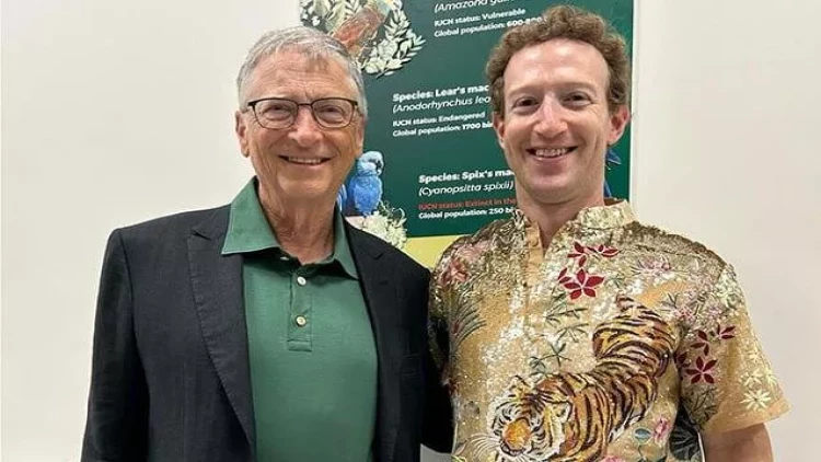 Bill Qeyts Hindistanda Markla GÖRÜŞDÜ - FOTOlar