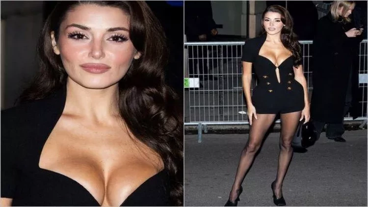 Türkiyənin məşhur aktrisası Parisdə dərin dekolteli mini geyimi ilə göz qamaşdırdı - FOTOlar