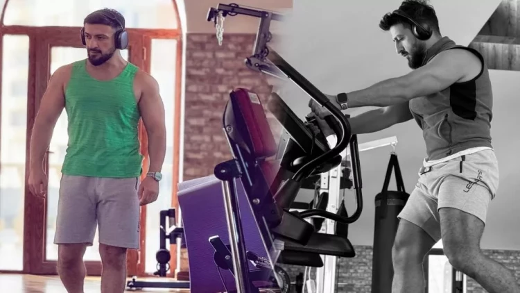 Evinin bir mərtəbəsini idman zalı etdi - FOTOlar