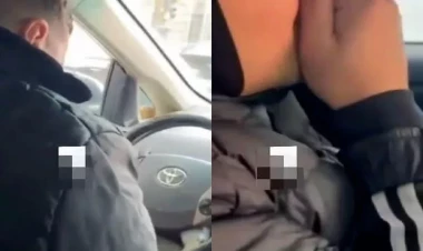 Bakıda taksi sürücüsü sükan arxasında yatdı