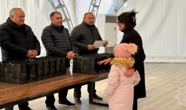 Laçın şəhəri və Zabux kəndinə çatan ailələrə evlərinin açarları təqdim olundu - FOTOlar