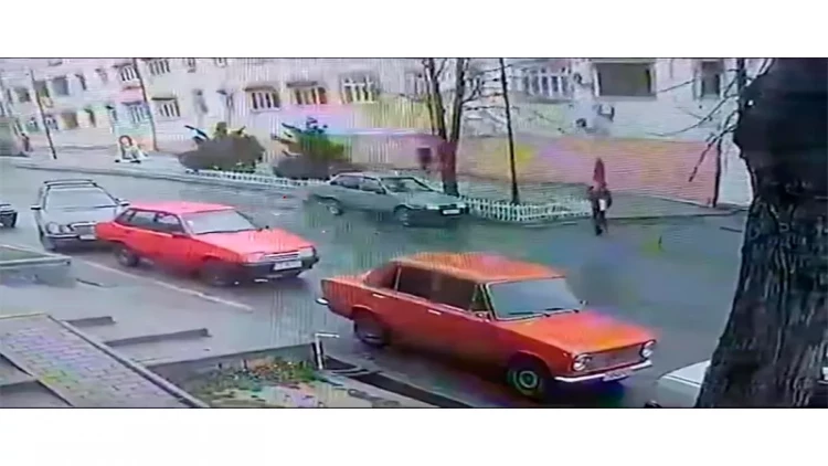 Azərbaycanda dəhşətli qəzanın anbaan görüntüsü