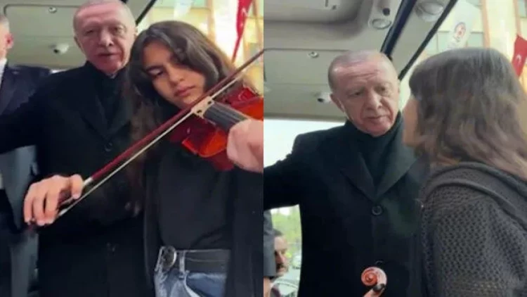 Ərdoğan avtobusda mahnı oxudu - VİDEO