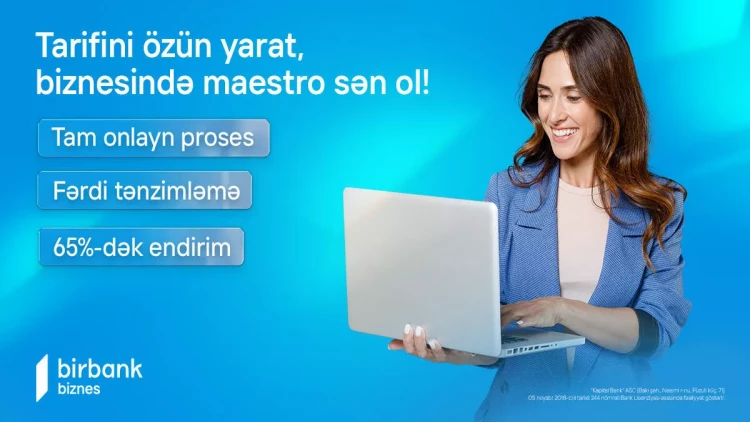 Birbank Biznes-də “Maestro” tarifi 65% endirim qazandırır