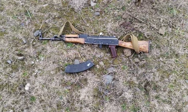 Ağdaşda silah-sursat tapıldı - FOTO