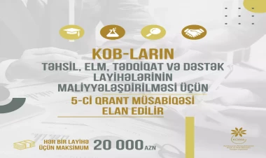 KOB-ların 5-ci qrant müsabiqəsi elan edilir