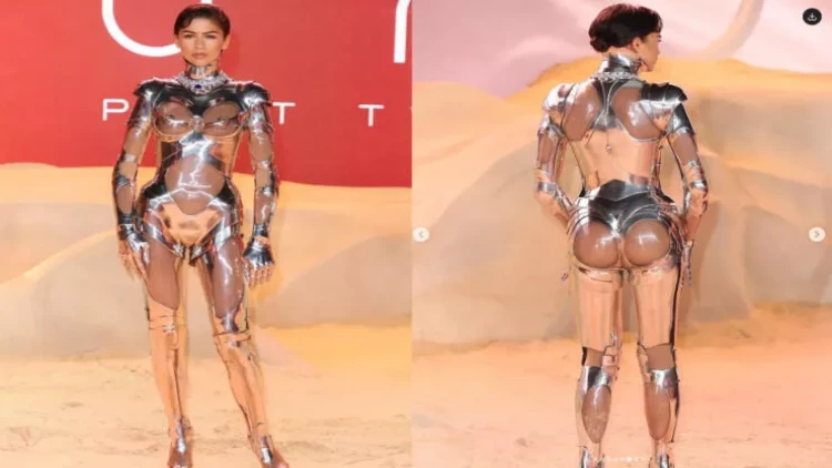 Tanınmış aktrisa robot kimi geyindi - FOTOlar