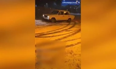 Qarlı havada avtoxuliqanlıq edən sürücülər həbs edilib - FOTOlar