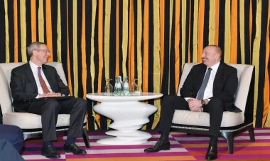 Münxendə İlham Əliyev ilə Mixael Harmsın görüşü olub - VIDEO - FOTO