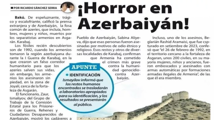 Peru mətbuatında erməni cinayətlərindən bəhs olundu - FOTO
