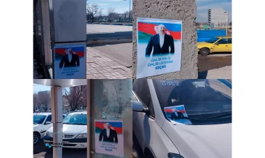 Təbriz İlham Əliyevin qələbəsini qeyd edir - FOTO