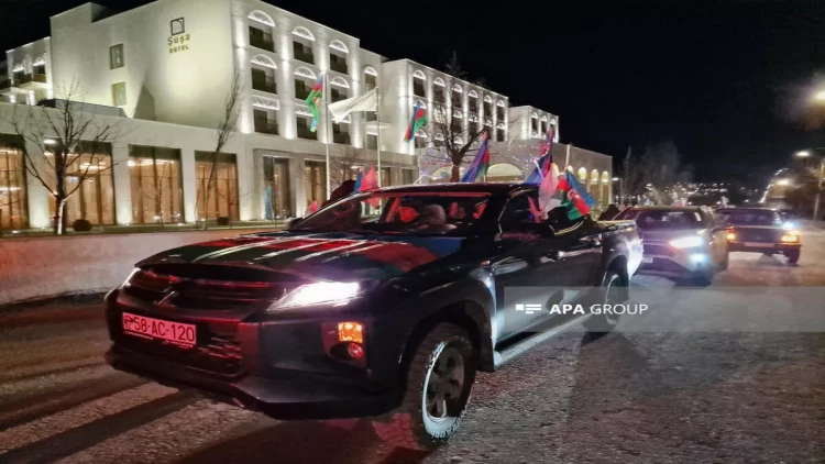 Şuşa şəhərində yürüş keçirilir - VİDEO - FOTOlar