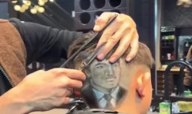 Azərbaycanda saç ustası möhtəşəm əsər yaratdı - Şəhidin şəklini... - VİDEO