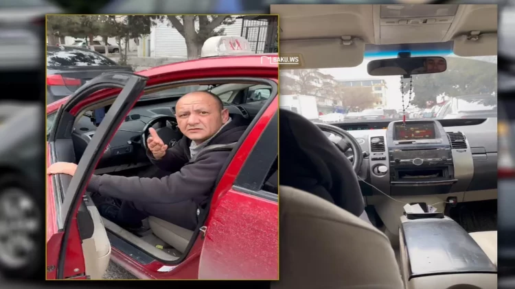 Bakıda taksi sürücüsündən sərnişinə qarşı hörmətsizlik: 