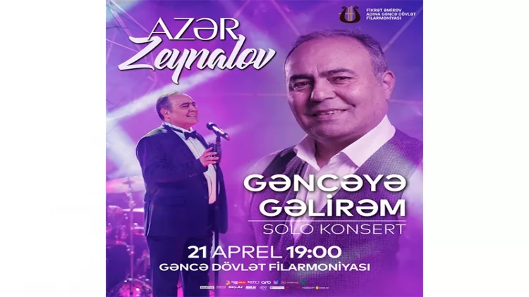 Gəncə Dövlət Filarmoniyasinda Xalq Artisti Azər Zeynalovun konserti keçiriləcək