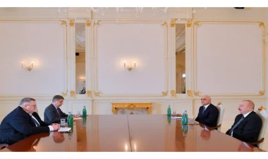 İlham Əliyev Aleksey Overçuku qəbul edib - VİDEO