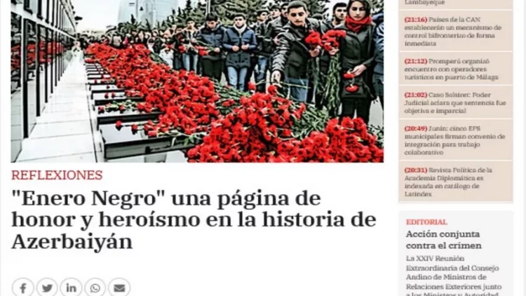 “Qanlı 20 Yanvar” faciəsi Latın Amerikası mətbuatında - FOTO