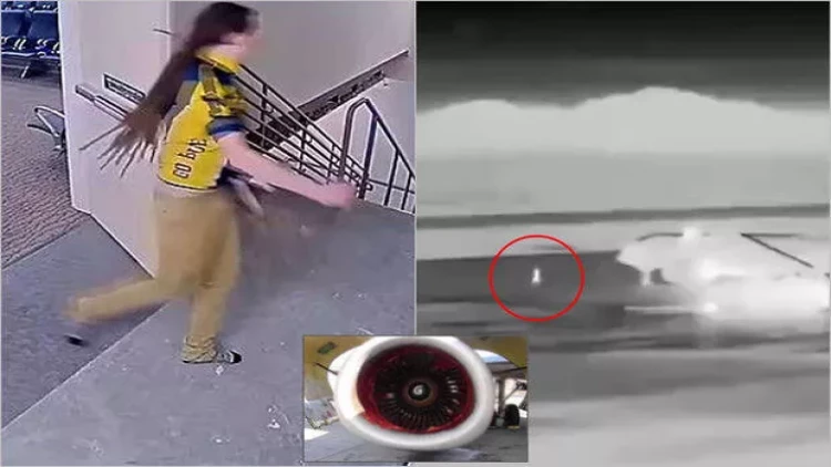 Reysə gecikən amerikalı üçün FACİƏ: Təyyarənin motoru onu özünə çəkdi - FOTO