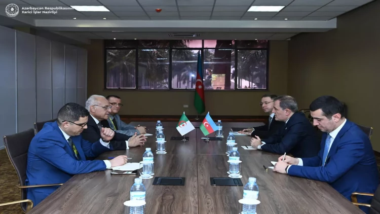 Ceyhun Bayramov əlcəzairli həmkarı ilə görüşüb - FOTO