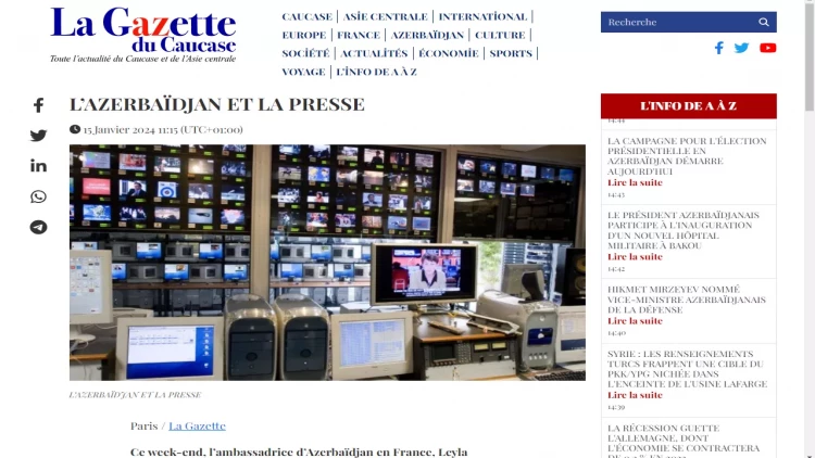 Azərbaycanda jurnalistlər tam azaddır - Fransa bundan nümunə götürə bilər - Jan-Mişel Bryun