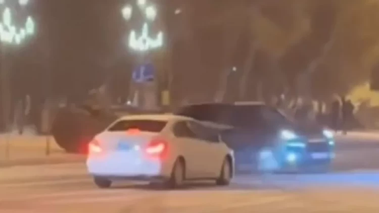 Bakıda “Porsche” qarlı havada şou göstərdi - RƏSMİ AÇIQLAMA gəldi - VİDEO