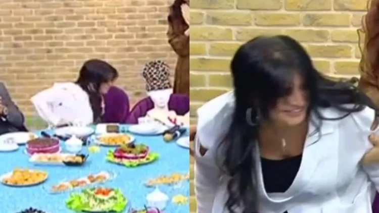 Aynur Dadaşova canlı efirdə yıxıldı - VİDEO