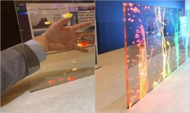 Dünyada analoqu olmayan şəffaf ekran nümayiş olundu - FOTOlar