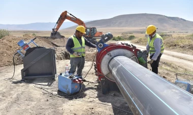 Füzuli şəhərində içməli su anbarları tikilir - FOTO