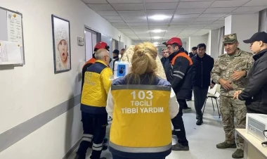 TƏBİB: yanğında bir nəfər tüstüdən zəhərlənib - FOTO