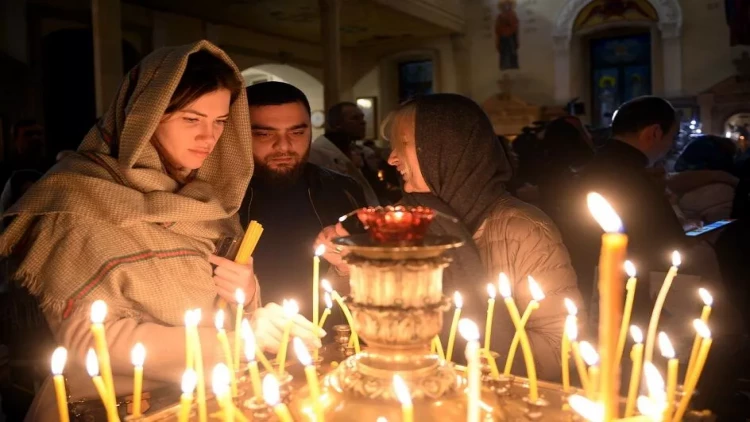 Azərbaycanın Pravoslav Xristian İcması Milad bayramını qeyd edir - FOTO