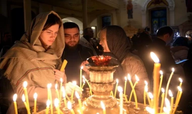 Azərbaycanın Pravoslav Xristian İcması Milad bayramını qeyd edir - FOTO