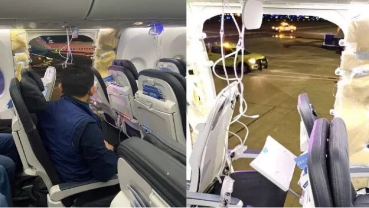 ABŞ-də uçuş zamanı təyyarənin illuminatoru qopub - VİDEO