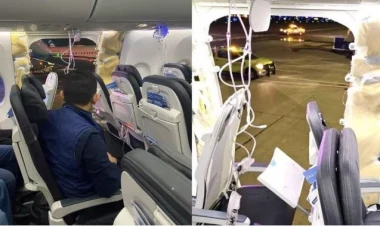 ABŞ-də uçuş zamanı təyyarənin illuminatoru qopub - VİDEO