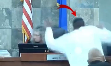 Məhkəmə prosesində ŞOK: Müttəhim hakimə hücum edib, vəhşicəsinə döydü - ANBAAN VİDEO