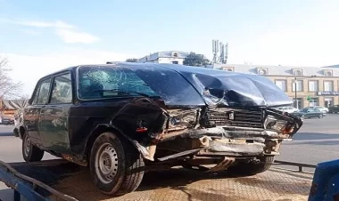 Gəncədə ağır qəza - Yaralılar var - FOTO