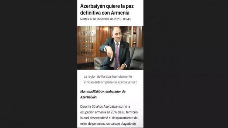 Meksika mətbuatında Ermənistan tərəfinin qərəzli iddiaları ifşa olundu