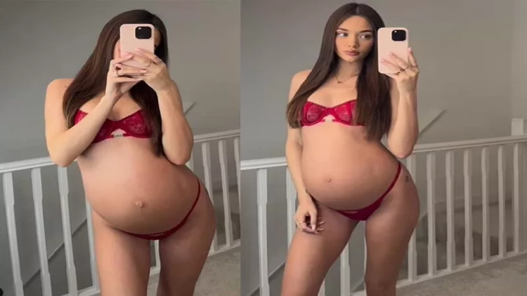 Futbolçunun 19 yaşlı hamilə sevgilisinin yarıçılpaq FOTOları yayıldı