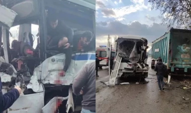 Dəhşətli qəza: Çox sayda yaralı var - FOTO