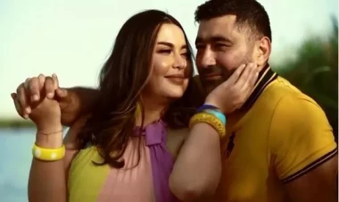 Təranənin müğənni qızı soyuq havada əri ilə hovuzda... - VİDEO