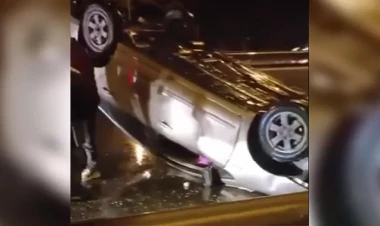 Bakıda “Prius”un törətdiyi ağır qəzanın VİDEOsu