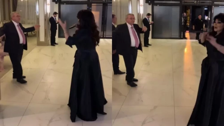 Nazpərinin sabiq nazirlə rəqsi gündəm oldu - VİDEO