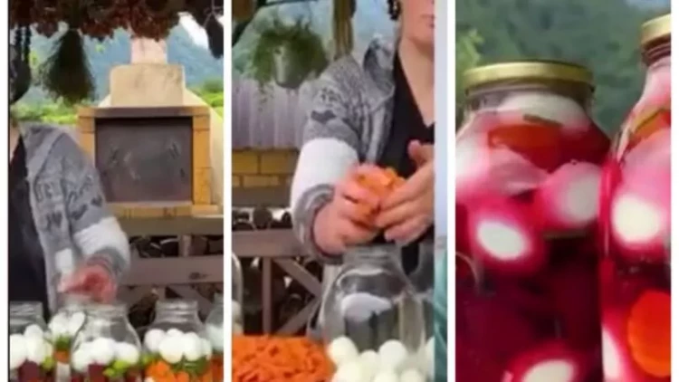 Zaqatalada hazırlanan yumurta turşusu türkləri təəccübləndirdi FOTOlar