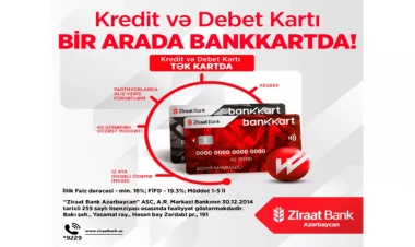 Ziraat Bank Azərbaycan Bankkart ilə kredit və debet kartlarını tək kartda birləşdirdi! - VİDEO