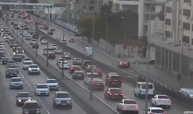 Paytaxtın bu yollarında tıxac yaranıb - SİYAHI