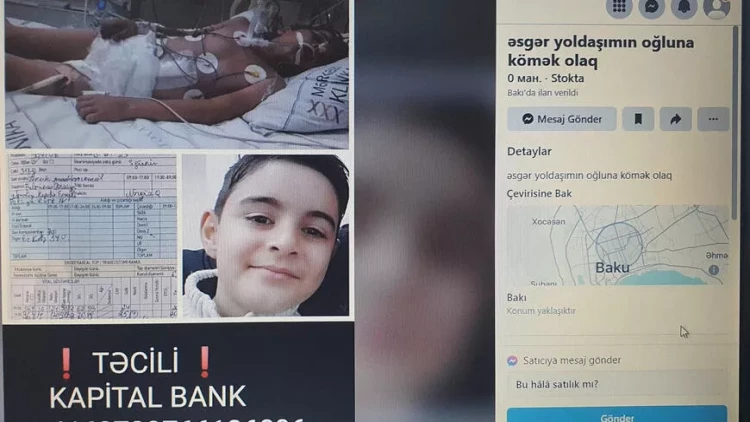 Azərbaycanda ağlasığmaz hadisə! Sosial şəbəkələrdə ölən uşağın fotosu ilə pul yığırlar - FOTO