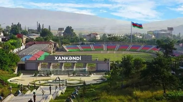Xankəndi şəhər stadionundan yeni görüntülər - VİDEO